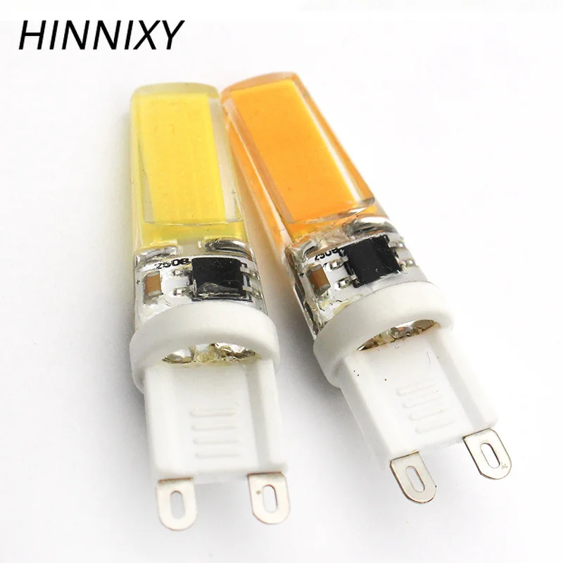Hinnixy 5 шт./лот диммируемая светодиодная COB G4 лампа G9 лампочка свет настоящий 2 8 Вт