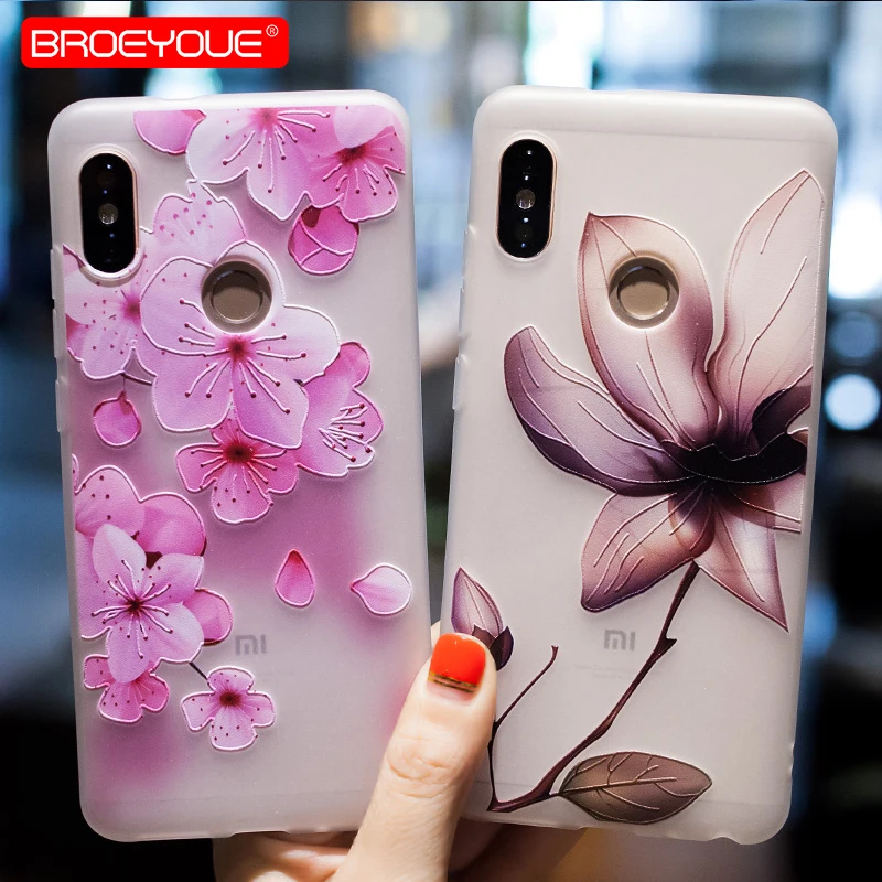 

BROEYOUE Case For Redmi Note 5 Note 5 Pro Redmi 4 4 Pro 4 Prime 3D Relief TPU Silicone Matte Back Cover For Redmi Note 5 Pro