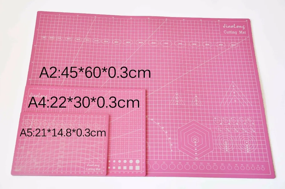 A2 Розовый ПВХ коврик для резки самовосстановления коврик для резки лоскутное инструменты Ремесло Разделочная Доска коврики для квилтинга