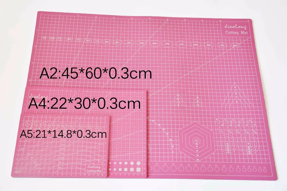 A2 Pink Pvc Cutting Mat Selfhealing Cutting Mat Patchwork Tools Craft