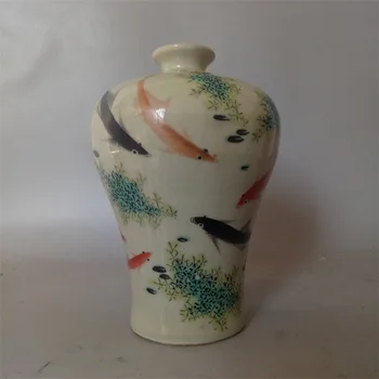 

Tongzhi year, pastel fish bottle antique porcelain collection, home furnishing hotel decoration