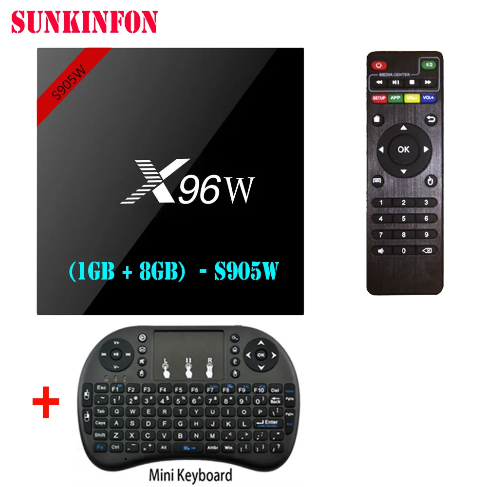 ТВ приставка X96 X96W Amlogic S905W Android 7.1.2 1 + 8 ГБ 4 ядра Wi Fi|tv box|set-top boxsmart android |