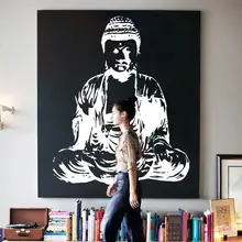 Искусство дизайн индийский Будда религия настенная переводная наклейка Съемная виниловая наклейка домашний декор фотообои, украшение для комнаты Бог азиатская Йога namaste