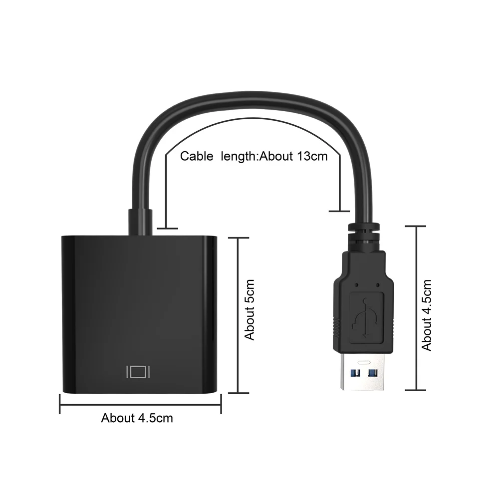 USB 3,0 to VGA Мульти дисплейный адаптер конвертер внешняя видеокарта для Win XP/7/8 с высокой скоростью работы dvd-плеер таблетки кабель видеографической матрицы