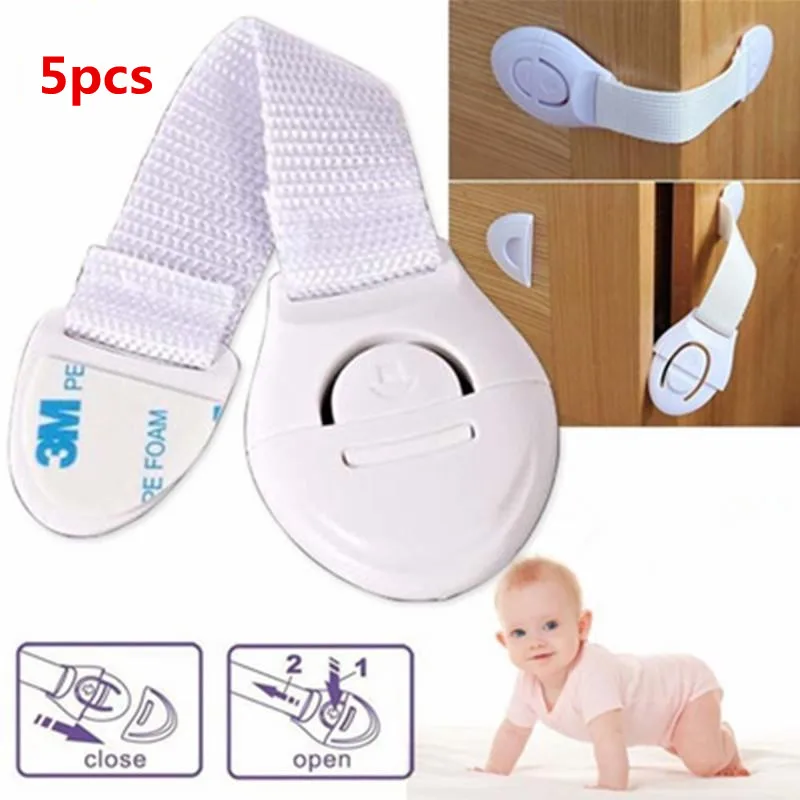 

2019 New 5Pcs/Set Baby Child Fridge Drawer Door Cabinet Cupboard Safety Lock