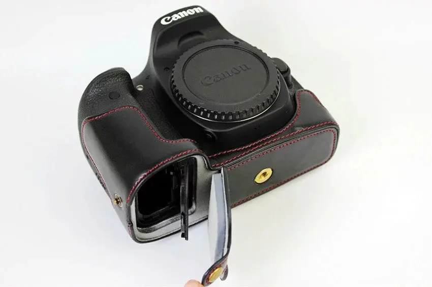 Чехол из искусственной кожи для камеры, половина сумки, крышка W, батарея, открытая для canon Eos 80D EOS80D, открытая батарея напрямую