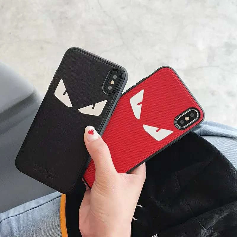 

monster Demons eye leather phone Cases For iPhone 6 7 8 plus Phone Cover for iphone X XS XR Max case Coque luxury etui*