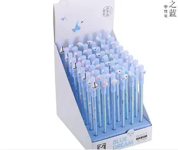

cute sea dream style gel ink pen cartoon stationery prize kawaii stydent pen office writing sign pen black neutral pen 48pc/lot