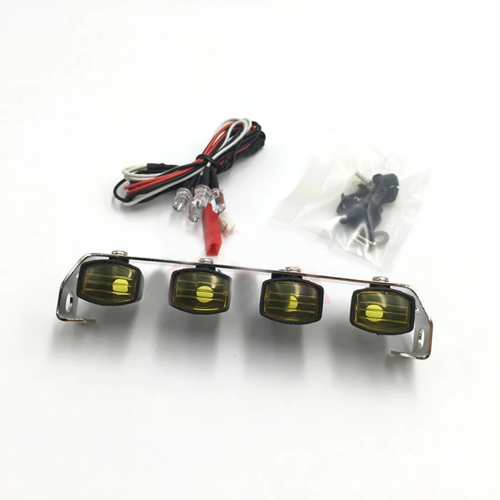 

1PC Climbing Car Roof Lamp 95mm LED Light Bar Square Lights Stand for Rock Crawler RC Car Modification Parts