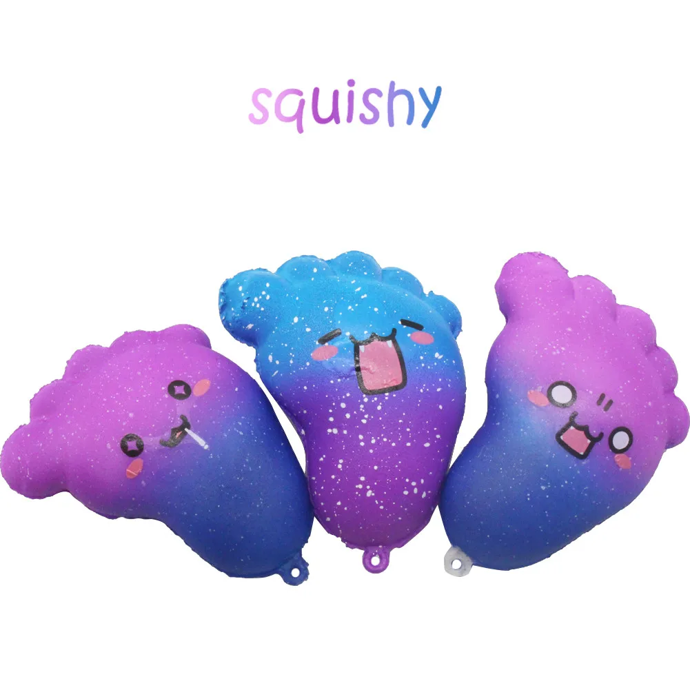 Toy kids Cute Big  Squishy Kawaii  Feet Slow Rising Squeeze Toy Collection Gift  Cure PU Galaxy Cute Stress Relief Toys Adult
