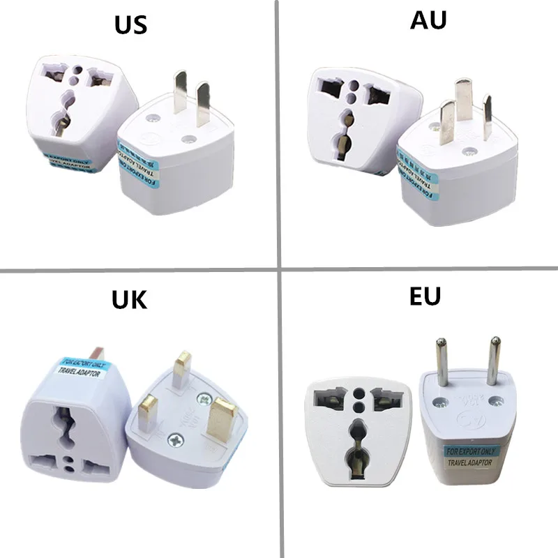 10pcs Universal Travel Power Plug Adaptor AU AUSTRALIAN to USA EU EURO UK Slim 