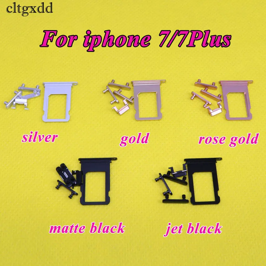 Cltgxdd 1 компл. sim-карты лоток + боковые Пуговицы для iPhone 7 P плюс новые sim-лоток