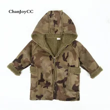 Brand ChanJoyCC Autumn Winter New Design Children’s Coat Kid Boys Long Sleeve Fashion Camouflage Deer Lint Woolen Jacket
