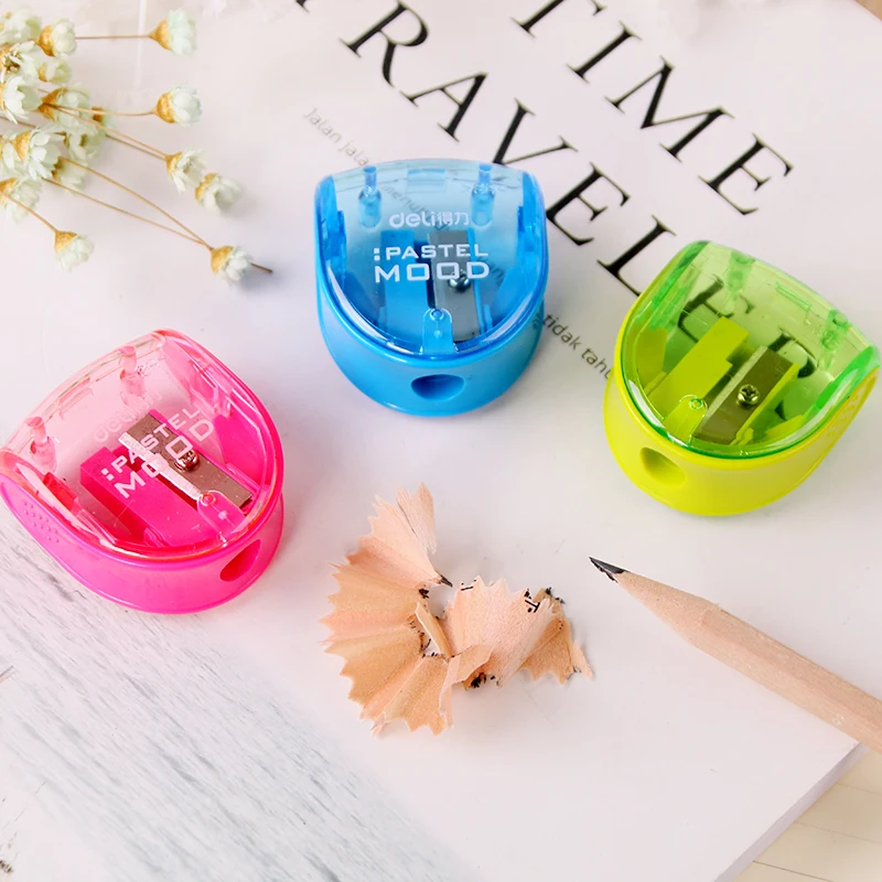 

2pcs/lot Creative simplicity small size pencil sharpener/Color random/ Children Student stationery High quality