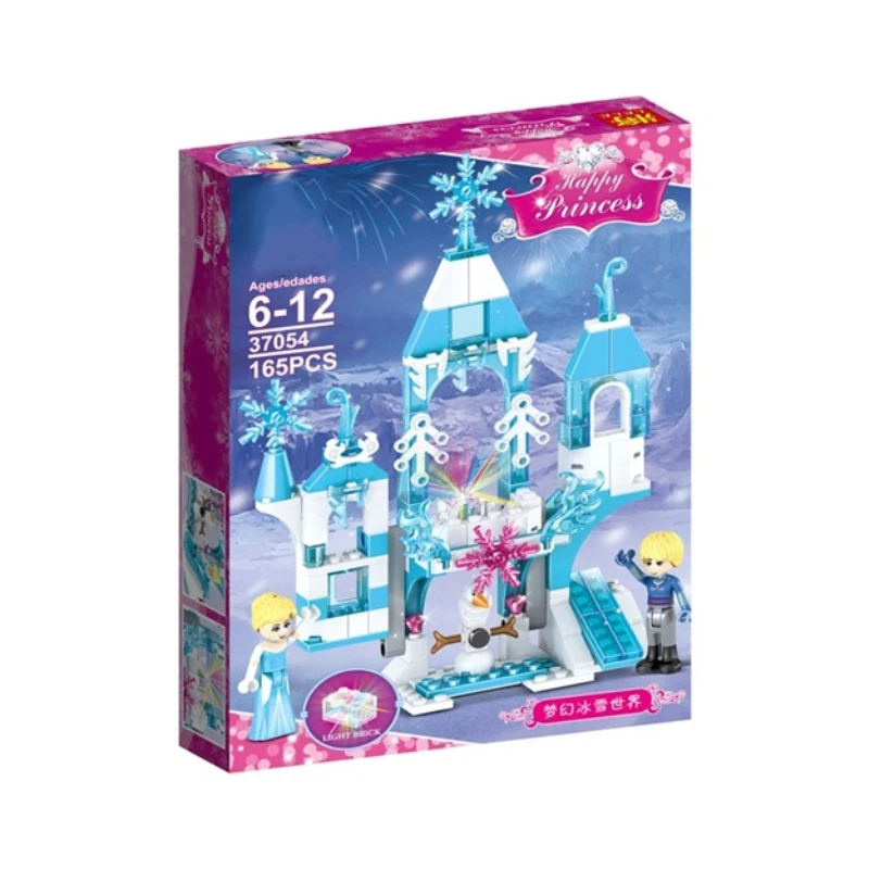 

165pcs Dream Princess Castle Elsa Ice Castle Princess Anna Sets Model Building Blocks Gifts Toys Compatible with Friends series