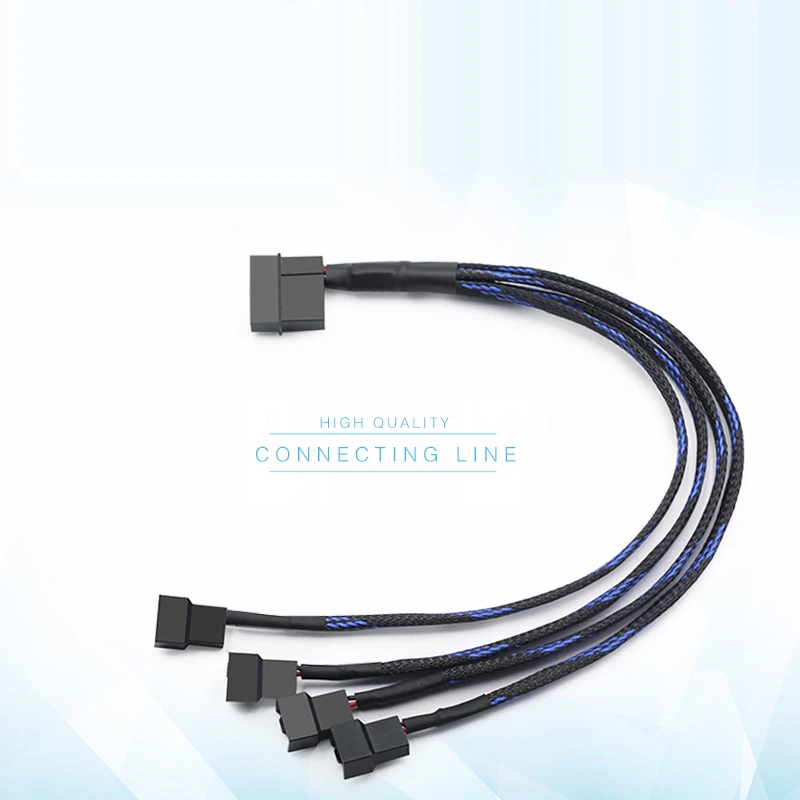 

1 pcs 4pin IDE Molex to1- 4-Port 3Pin/4Pin Cooler Cooling Fan Splitter 12V Adapter Converter Power Supply Cable for PC