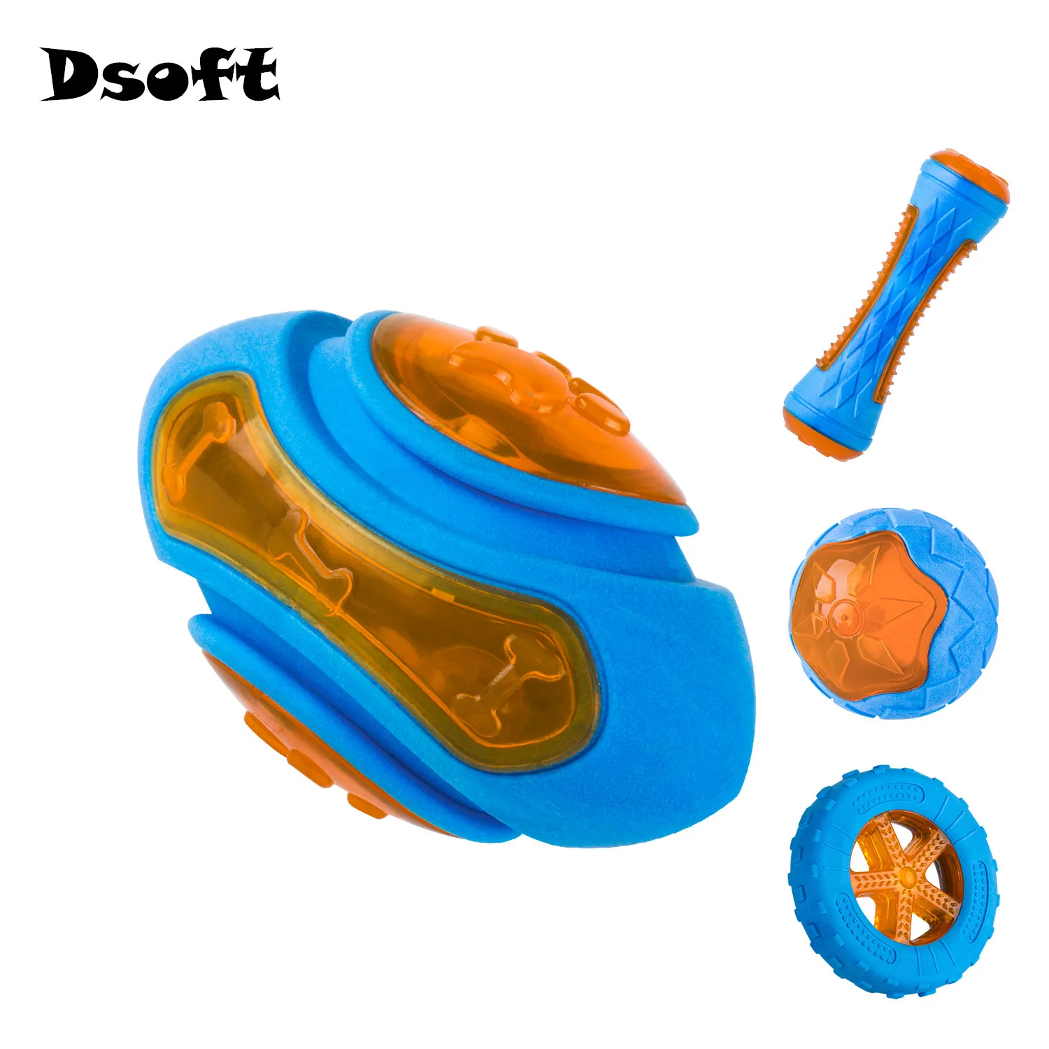 Dog Toys Durable Floatable Springy Pet Toys Dog Chew Toy For Dog Tooth Clean Ball for Small to Large Dogs Chew Toys Pet Supplies