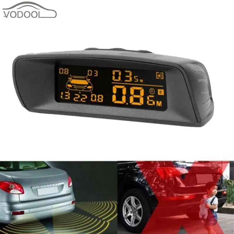 LCD coche LCD Monitor de aparcamiento Kit de Sensor de aparcamiento de automóviles asistencia Parktronic Detector trasero Sistema de Radar de copia de seguridad inversa