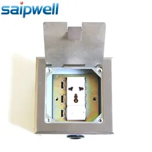 Новейшая ржавая сталь пять отверстий многофункциональный открытый тип под пол розетка(SP-1K02