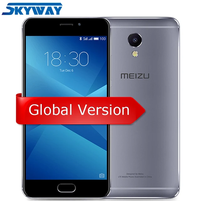 Оригинал Meizu M5 Примечание Глобальный Версия Helio P10 Octa Core сотовый телефон 3 GB 16 GB 5,5 "1920x1080 13.0MP отпечатков пальцев 4000 mAh