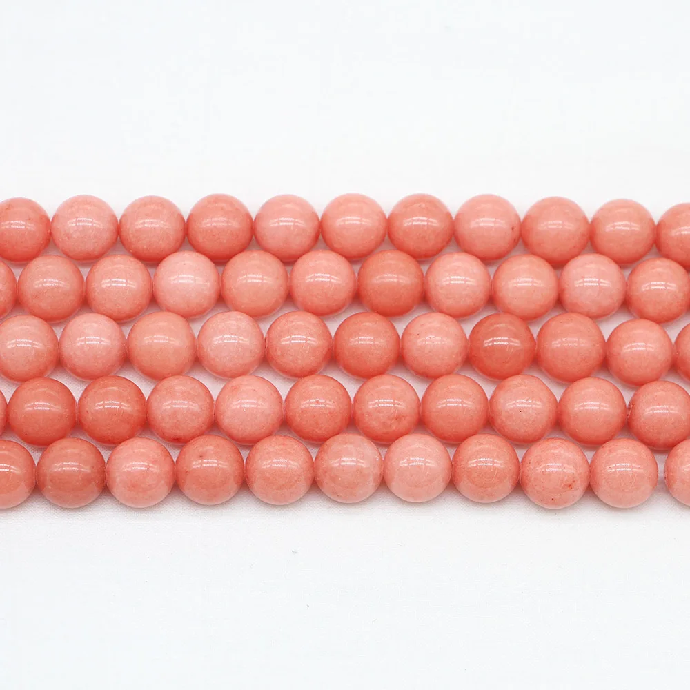 

1strand/lot 4 6 8 10 12 mm Natural Stone Orange Bead Round Loose Spacer Beads For Jewelry Making Findings DIY Necklace Bracelet