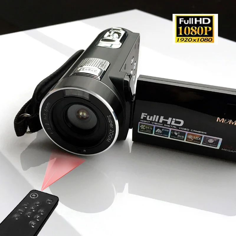 

Nest FULL HD 1920X1080P Digital Video Cameras Wireless remote DVR Camera wtih 3.0 LCD 270 Degree Rotating