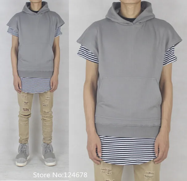 off white sleeveless hoodie