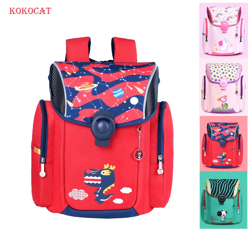 Bonito 3D Unicorn Impresso ortopédico Saco Escola