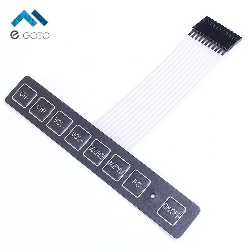 1x8 Matrix Array 8 Key Membrane Switch Keypad Keyboard 1 8 With LED Display Switch Control