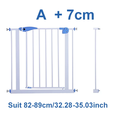 Регулируемые Детские ворота безопасности для домашних животных, собак, кошек, лестничная дверь, забор удобный дизайн, высокопрочный материал для защиты детей - Цвет: Gate with 7 cm