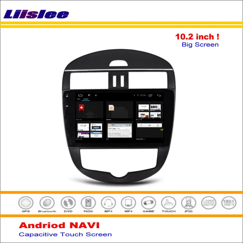Clearance Liislee Car Android GPS Navigation System For Nissan Tiida ( C12 ) / Pulsar ( C13 ) 2011~2016 Radio Multimedia ( No DVD Player ) 4