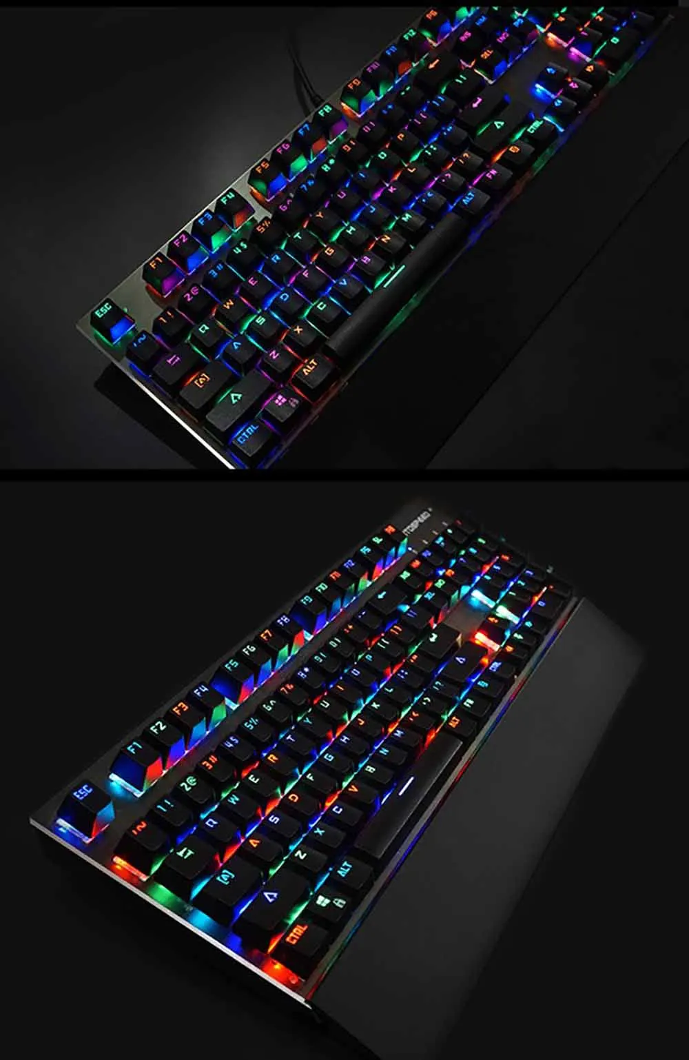 RGB игровая клавиатура USB Проводная Эргономика механическая клавиатура 104 ключей геймер klavye для Overwatch Pubg Dota 2 Аксессуары для ноутбуков