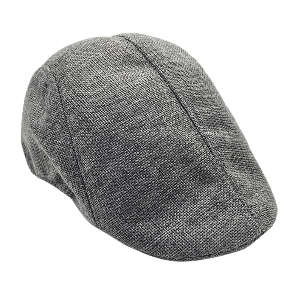 Men Women Fashion Adjustable Solid Visor Hat Sunhat Mesh Running Sport Casual Breathable Beret Flat Cap BK Gentleman Caps F#N13 (7)