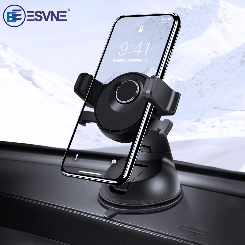 

ESVNE Universal Car Phone holder 360 Rotation for iPhone 6 7 xiaomi huawei in Car Stand windshield mount Support cellular phone