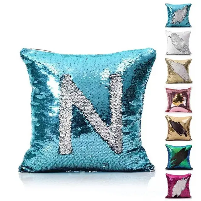 diy fashion mermaid sequin pillow cover cushion cover double glitter color changing reversible sofa car pillowcase - Color Changing Pillow diy fashion mermaid sequin pillow cover cushion cover double glitter color changing reversible sofa car pillowcase - Color Changing Pillow