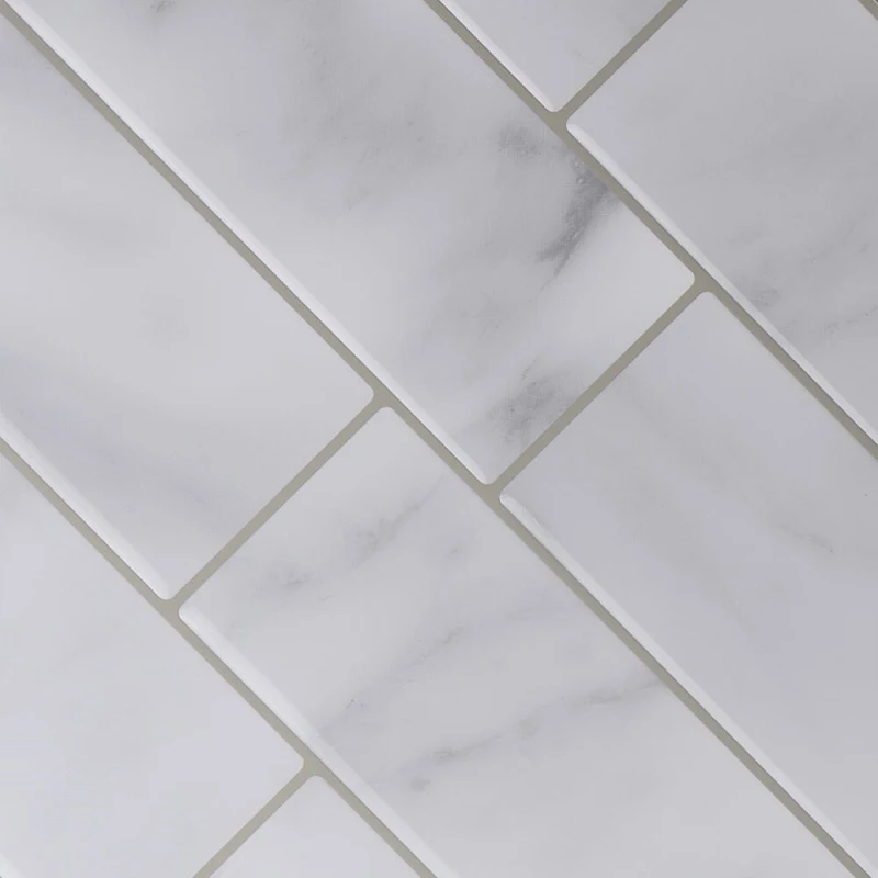 White Grey Marble Mosaic Brick Peel and Stick Wall Tile Self adhesive Backsplash DIY Kitchen Bathroom Home Wall Sticker Vinyl 3D White Grey Marble Mosaic Brick Peel and Stick Wall Tile Self adhesive Backsplash DIY Kitchen Bathroom Home Wall Sticker Vinyl 3D