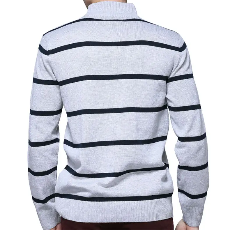 3Colors Muls Brand Polo Striped Sweater Men Pullover Winter Cotton Knitted Half Zipper Sweater Male Jumper Autumn Top Size M-3XL-04