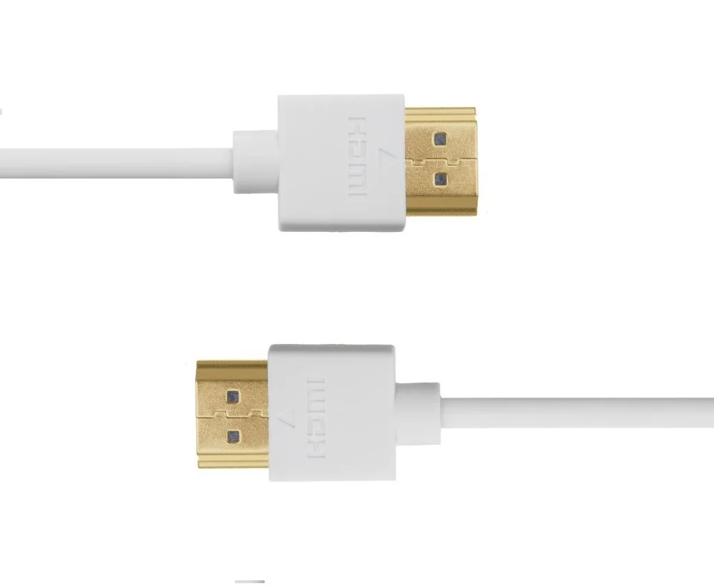 Ультра тонкий профиль Белый HDMI кабель 1 м 2 м 3 м 5 м 10 м высокая скорость с Ethernet Поддержка HDMI версии 1,4, 1.4a, 1,3 Совместимость