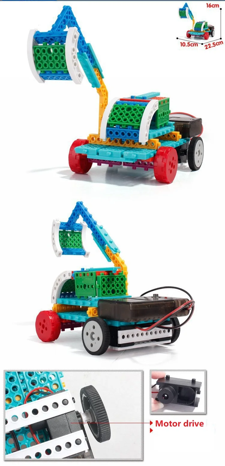128 шт. Creator серия RC робот строительный блок Стволовые Обучающие игрушки Строительство дистанционное управление робот автомобиль для детей