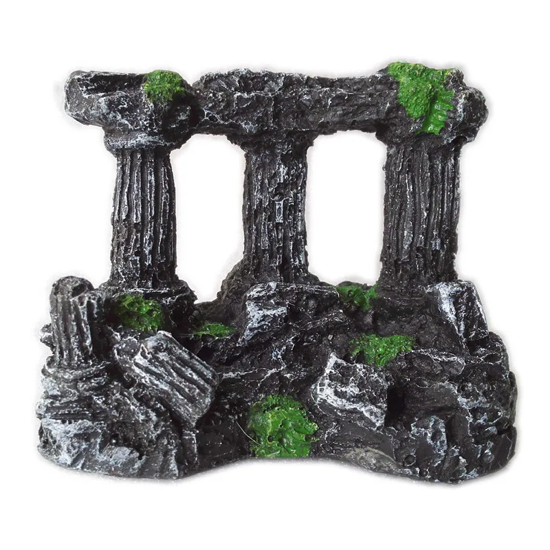 Стильный квадратный Римский камень столбы украшения ручной ретро смолы Ландшафтный для аквариума Аквариум хороший