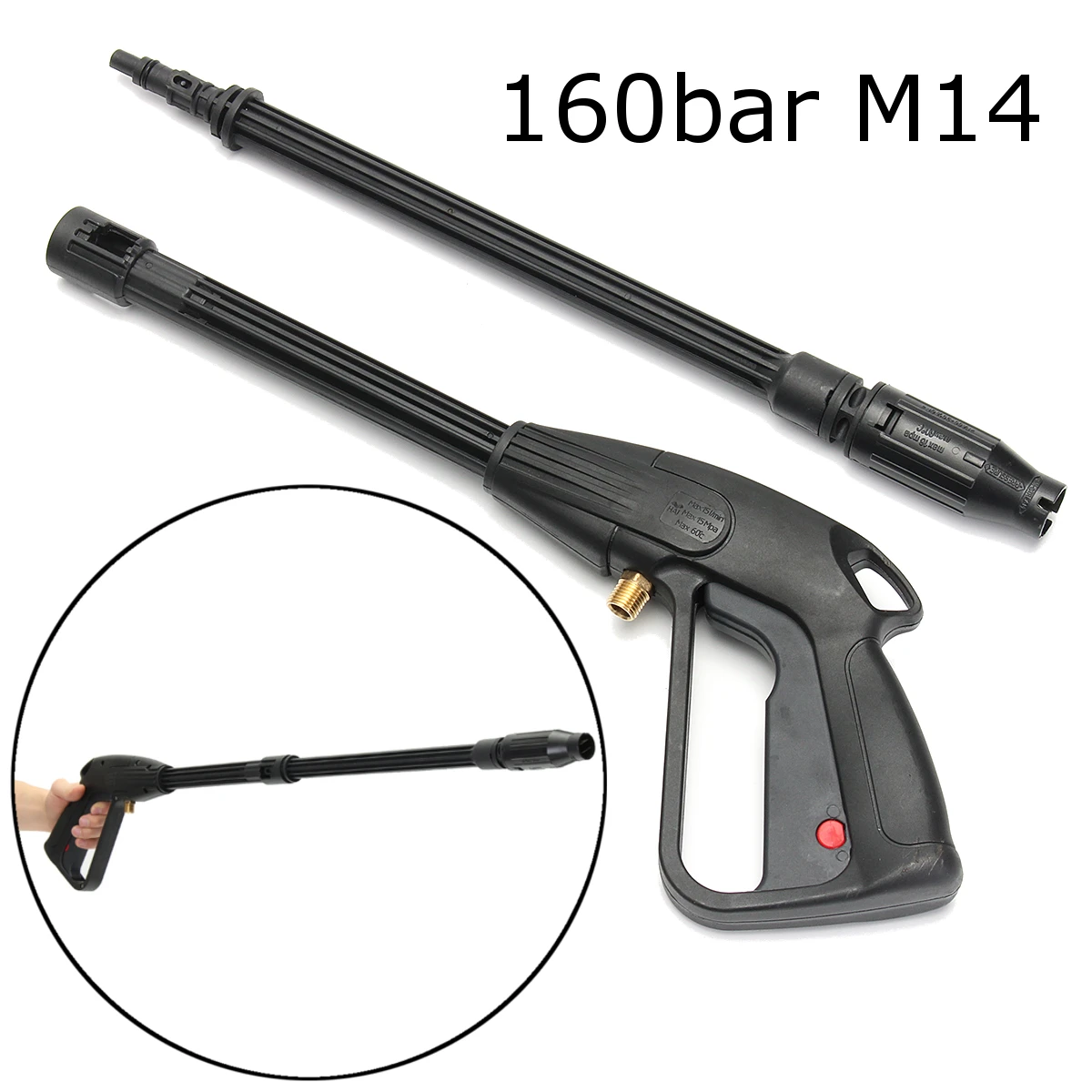 High Pressure Power Washer Spray Nozzle Adjustable Water Gun Home Washing Accessories CX001B for Car Garden Cleaning