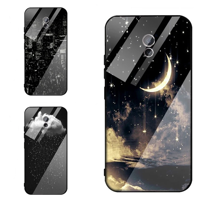 Glass Phone Case For Vivo y93 y79 y83 y85 y97 Star Space city Cover vivo v15 xplay6 iqoo Luxury Silicone Coque y75 |