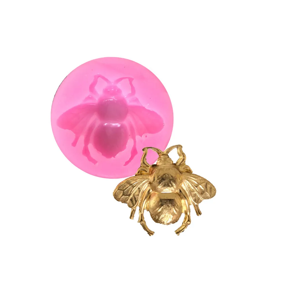 Cake Decorating Tools 3D Bee Shape Silicone Molds Sugarcraft Cake Mold For Baking Fondant Molds Leaves Cake Accessories Cake Decorating Tools 3D Bee Shape Silicone Molds Sugarcraft Cake Mold For Baking Fondant Molds Leaves Cake Accessories
