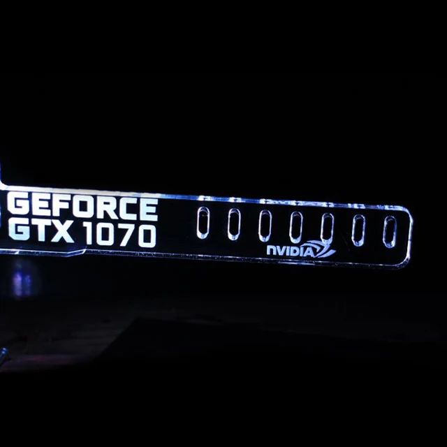 Best Offers New White LED For GEFORCE GTX 1070 Luminous Computer Main Box Cool Graphics Custom Support Frame Display Cards Components Jack