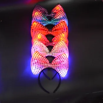 

WOMEN GIRL BOW KNOT PRINCESS FLASHING LIGHT LED HEADBANDS HEN PARTY HAIR ACCESSORIES WEDDING DECORATION HALLOWEEN CHRISTMAS