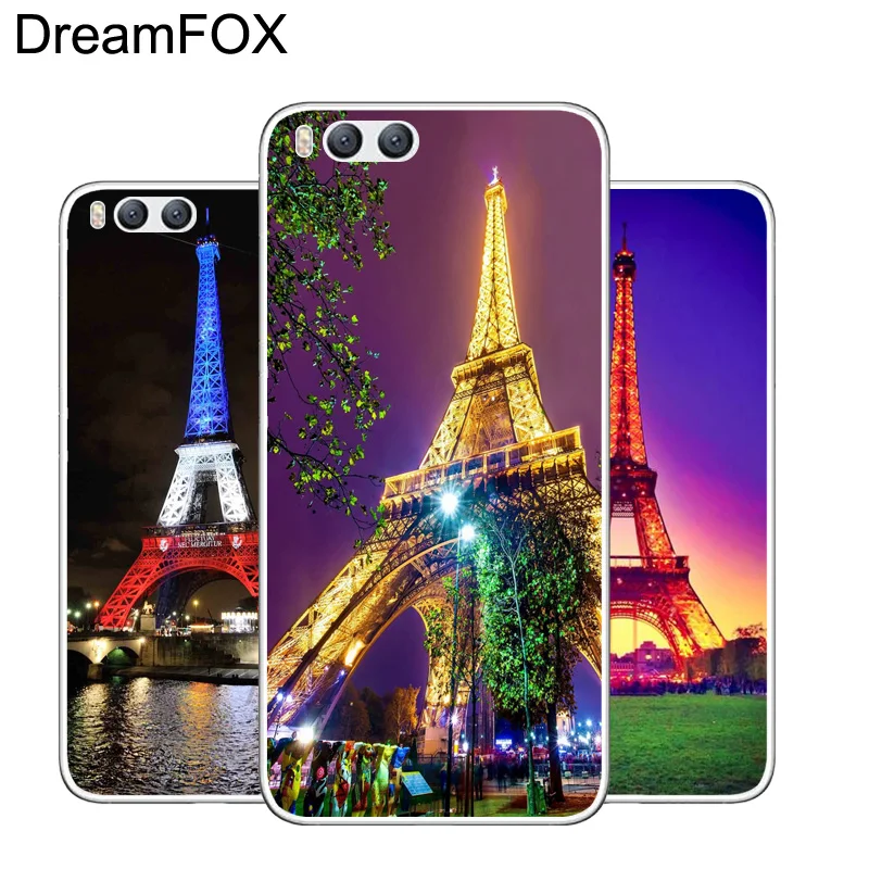 DREAMFOX M122 Париж Эйфелева башня Мягкий ТПУ силиконовый чехол для Xiaomi Mi Note 2 3 4 5 6 8 SE M5 4C