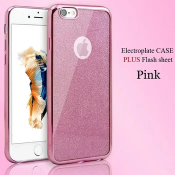 

Slim Clear Crystal Rubber Glitter+Plating Electroplating TPU Soft Case For iPhone XS Max XR X 8 7 6 6S Plus SE 5 5S 20pcs/lot