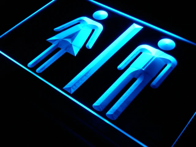 

i219 Toilet Washrooms Restrooms Neon Signs On/Off Switch 20+ Colors 5 Sizes