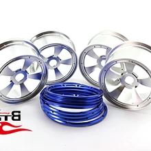 GTBRacing 2 передних и 2 задних колеса Ступицы/обод с кольцо Beadlock для 1/5 hpi losi 5ive-T Rovan KM