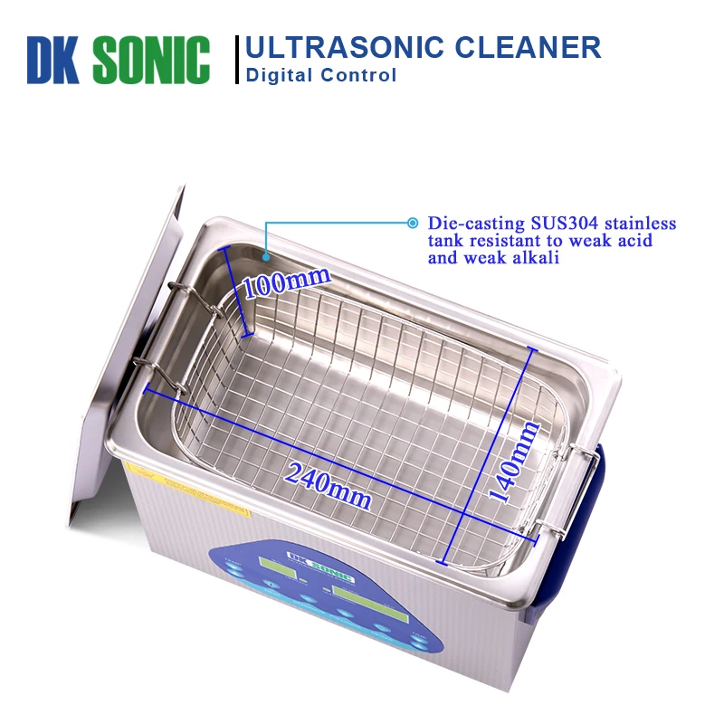 Цифровой DK sonic 3.2L ультра sonic пистолет Очиститель откачивание газа в случае нагревания нержавеющей банные полотенца для цепочки для наручных часов стоматологические инструменты ювелирные изделия PCB 28/40 кГц